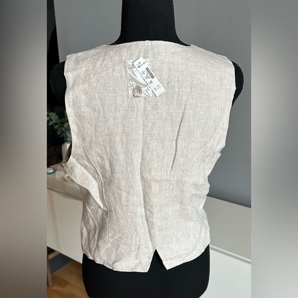 Madewell Single Breasted Linen Vest - Picture 3 of 9